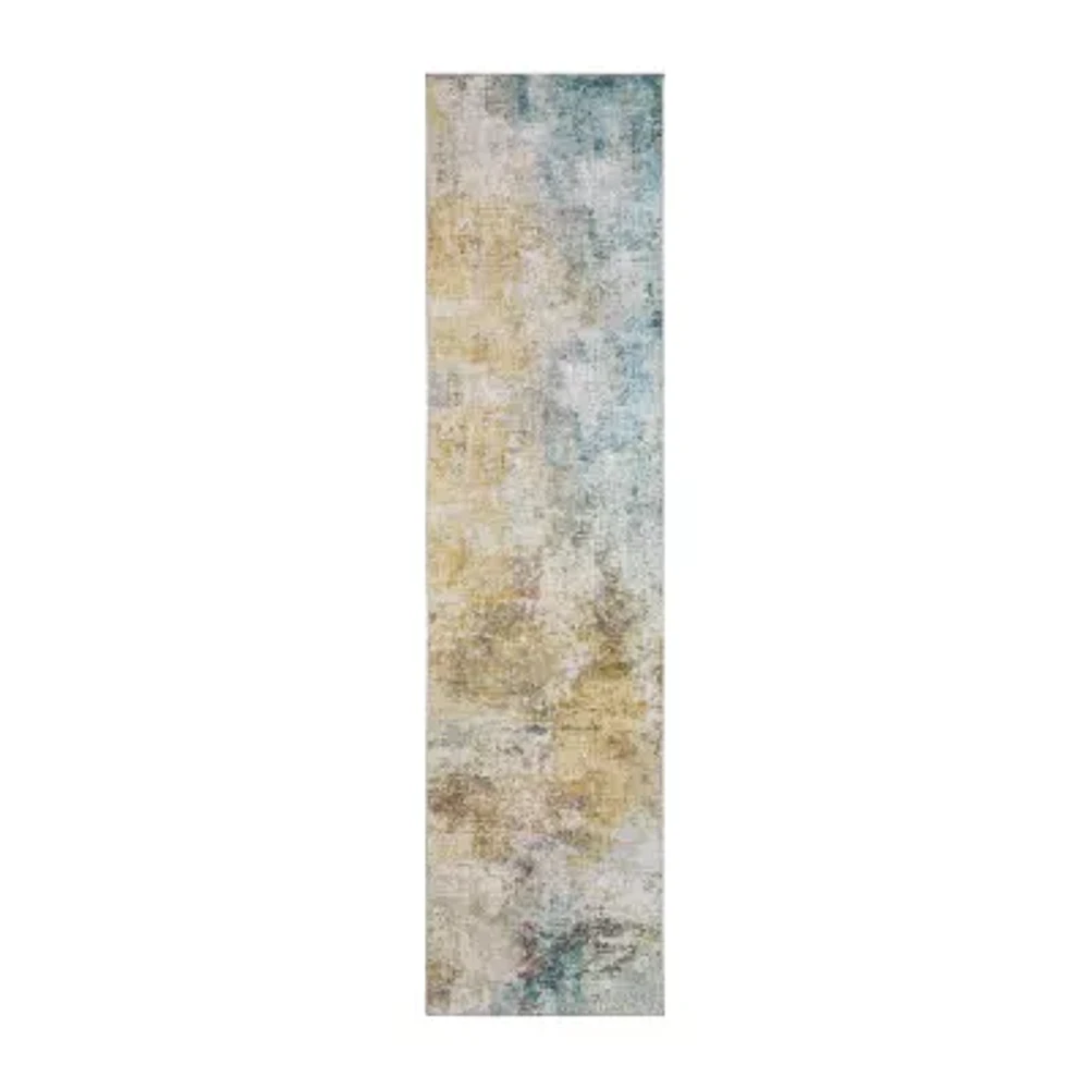 Covington Home Marcel Distressed Abstract 24"X96" Indoor Rectangular Runner