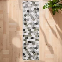 Covington Home Marcel Faux Hide Mosaic 24"X96" Indoor Rectangular Runner