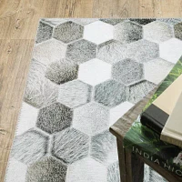 Covington Home Marcel Faux Hide Mosaic 24"X96" Indoor Rectangular Runner