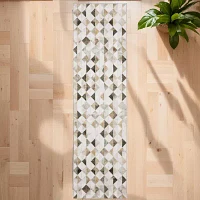 Covington Home Marcel Faux Hide Diamonds 24"X96" Indoor Rectangular Runner