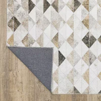 Covington Home Marcel Faux Hide Diamonds 24"X96" Indoor Rectangular Runner