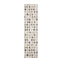 Covington Home Marcel Faux Hide Diamonds 24"X96" Indoor Rectangular Runner