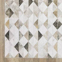 Covington Home Marcel Faux Hide Diamonds 24"X96" Indoor Rectangular Runner