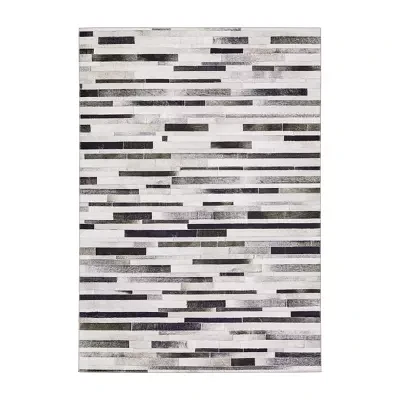 Covington Home Marcel Faux Hide Geo Stripes Indoor Rectangular Area Rug