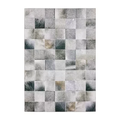Covington Home Marcel Faux Hide Blocks Indoor Rectangular Area Rug