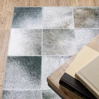 Covington Home Marcel Faux Hide Blocks Indoor Rectangular Area Rug