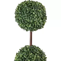 Northlight 4ft Two-Tone Boxwood With Round Pot Artificial Plant