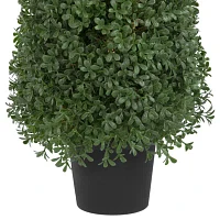 Northlight 18in Pre-Lit Boxwood With Round Pot Artificial Plant