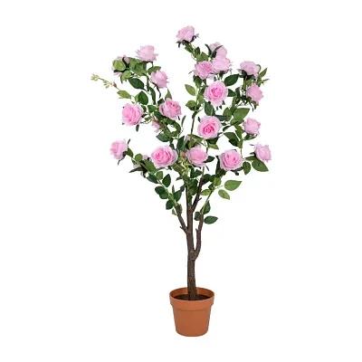 Northlight 44in Pink Potted Artificial Plant