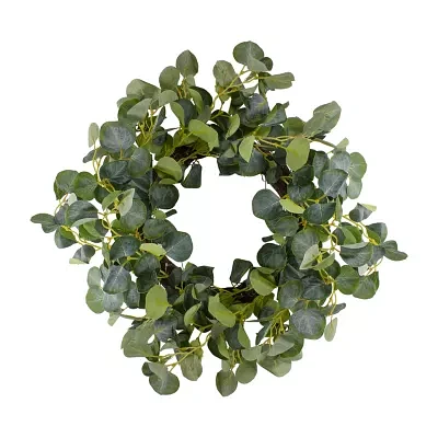 Northlight 20in Eucalyptus Leaves Botanical Green Wreath