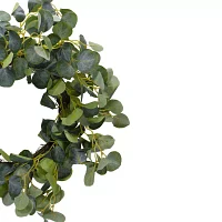 Northlight 20in Eucalyptus Leaves Botanical Green Wreath