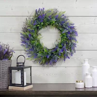 Northlight 24in Lavender And Foliage Purple Wreath