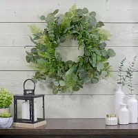 Northlight 24in Mixed Foliage Green Wreath