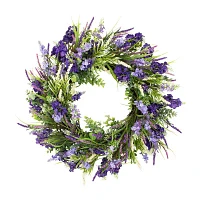 Northlight 24in Orion Geranium Lavender Foliage Purple And Green Wreath