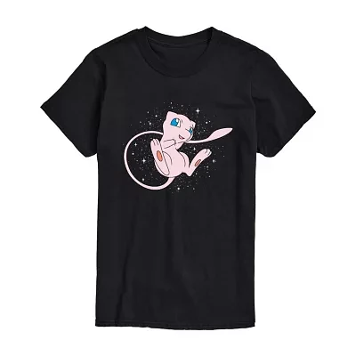 Juniors Pokemon Mew Tee Womens Crew Neck Short Sleeve Pokeman Graphic T-Shirt