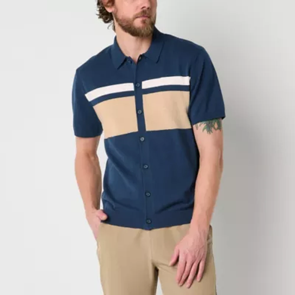 Xersion Mens Short Sleeve Cardigan