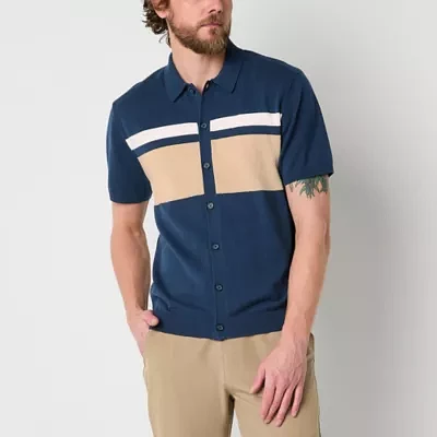 Xersion Mens Short Sleeve Cardigan