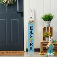 Glitzhome 42in Wooden Welcome Easter Porch Sign