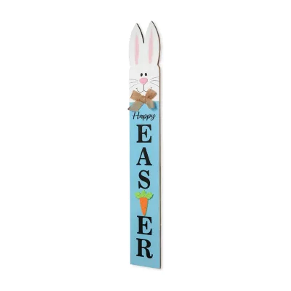 Glitzhome 42in Wooden Welcome Easter Porch Sign