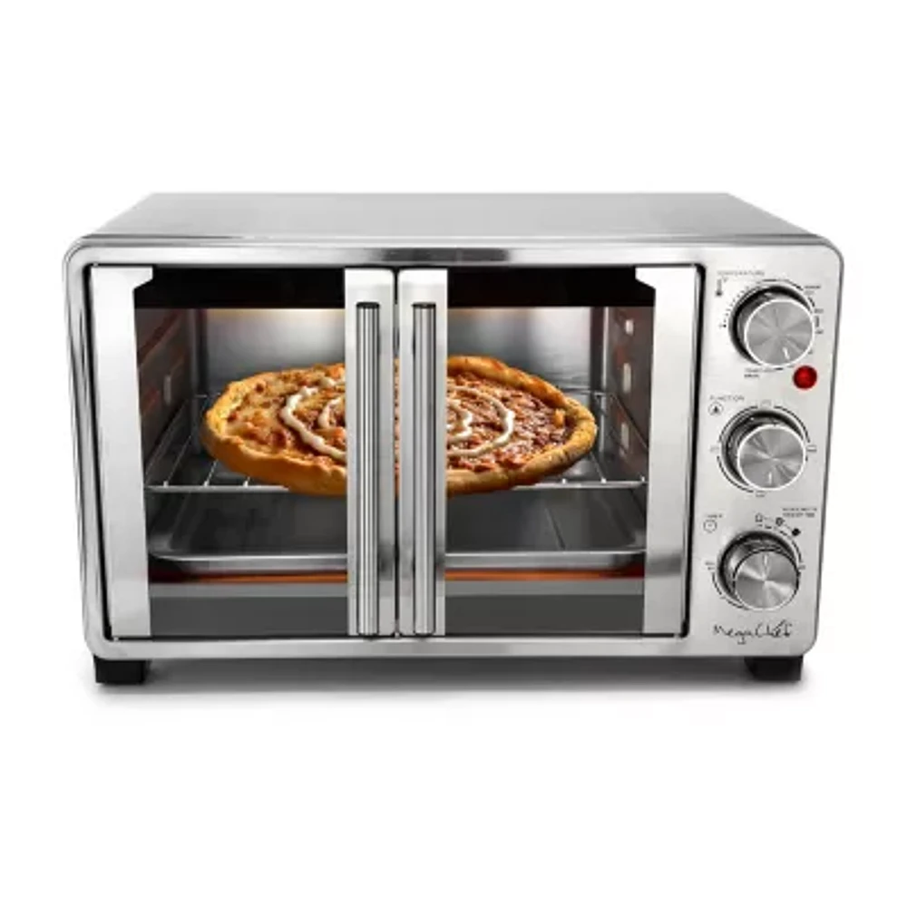 MegaChef 25 Quart French Door Multi-Function Oven with Rotisserie