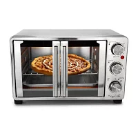 MegaChef 25 Quart French Door Multi-Function Oven with Rotisserie