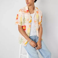 Arizona Mens Short Sleeve Button-Down Shirt