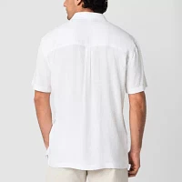 St. John's Bay Button-Down Mens Short Sleeve Camp Shirt