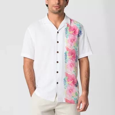 St. John's Bay Button-Down Mens Short Sleeve Camp Shirt