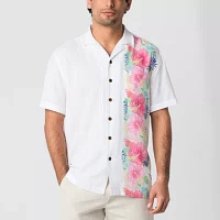 St. John's Bay Button-Down Mens Short Sleeve Camp Shirt