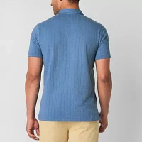mutual weave Mens Regular Fit Short Sleeve Polo Shirt