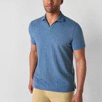 mutual weave Mens Regular Fit Short Sleeve Polo Shirt