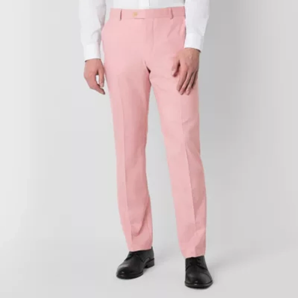 J. Ferrar Mens Classic Fit Flat Front Suit Pant