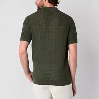 J. Ferrar Mens Short Sleeve Pullover Sweater