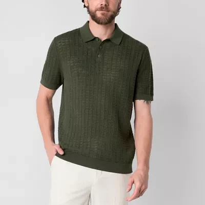 J. Ferrar Mens Short Sleeve Pullover Sweater