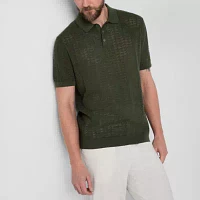 J. Ferrar Mens Short Sleeve Pullover Sweater