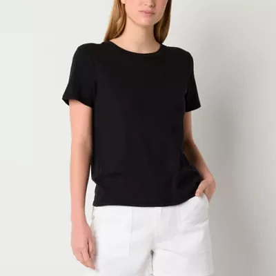 a.n.a Womens Crew Neck Short Sleeve T-Shirt