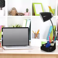 Limelights Gooseneck Organizer Desk Lamp with iPad Tablet Stand Book Holder and USB port