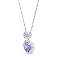 Womens 1/ CT. T.W. Genuine Tanzanite 10K Gold Pendant Necklace