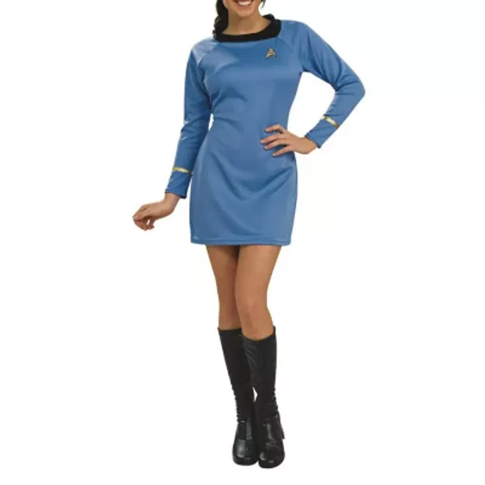 Womens Deluxe Blue Star Trek 2-pc. Costume