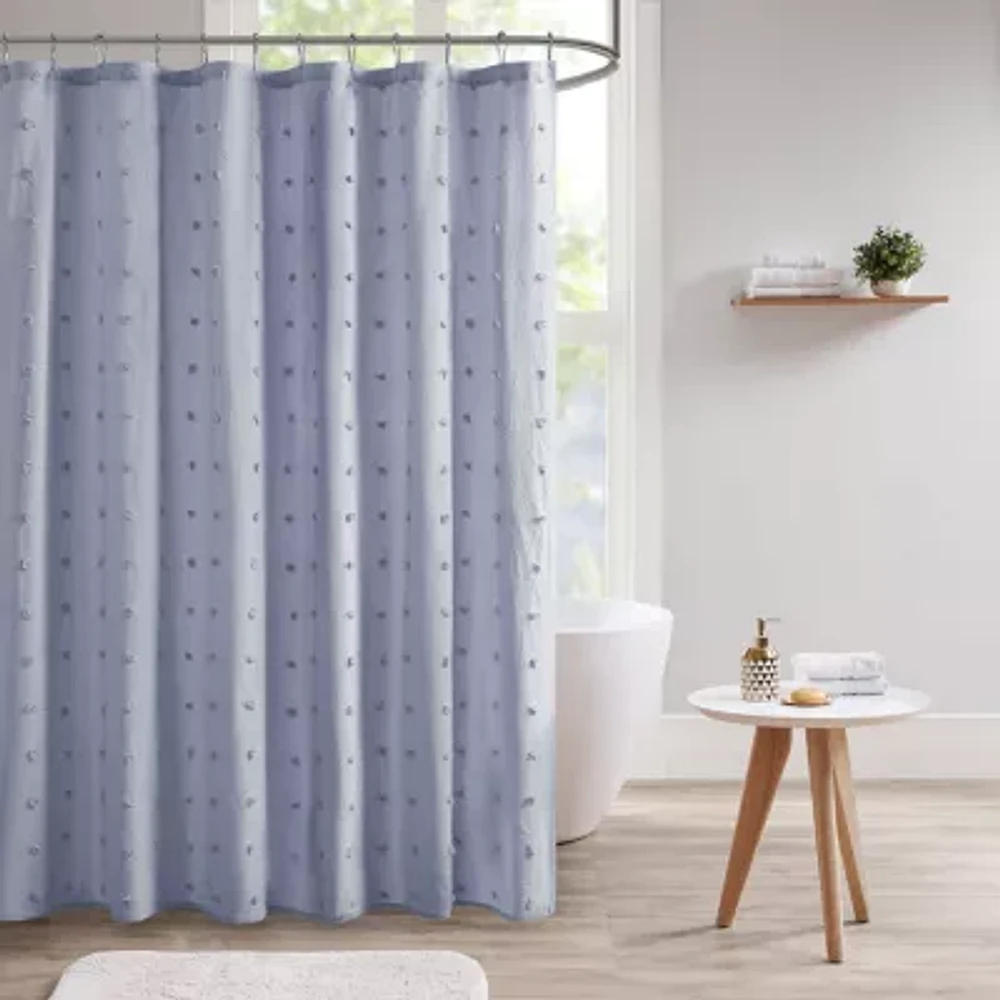 Urban Habitat Maize Cotton Yarn Dyed Jacquard Shower Curtain