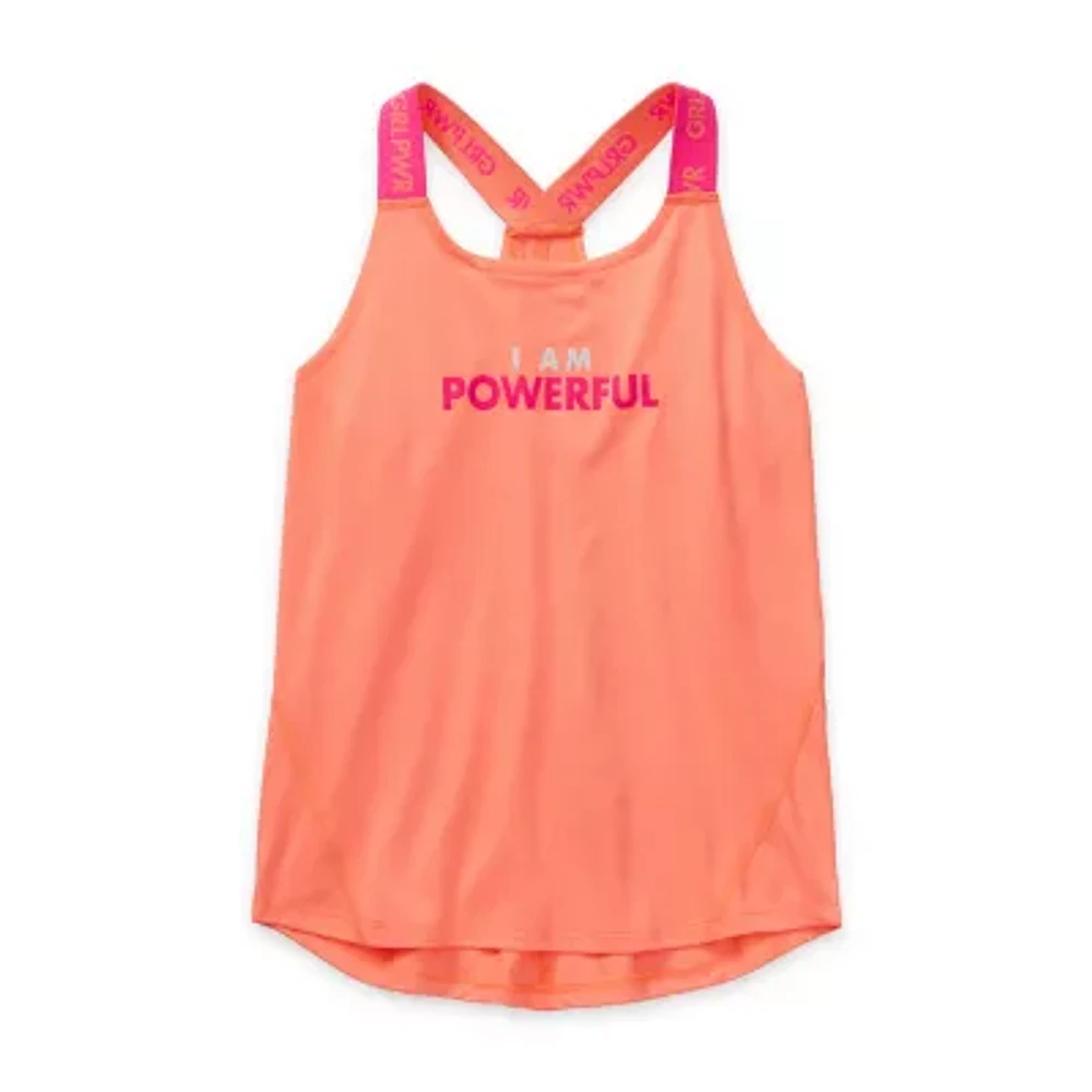 Xersion Little & Big Girls Round Neck Tank Top