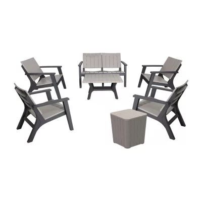 Enzo Outdoor And Patio Collection 7-pc. Conversation Set Weather Resistant