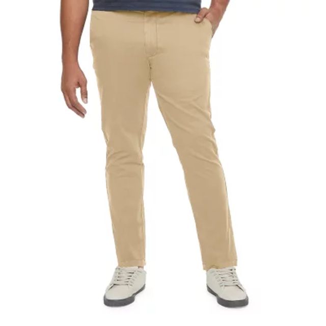 mutual weave Stretch Mens Slim Fit Flat Front Pant