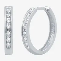 1/6 CT. T.W. Mined White Diamond 10K Gold 16.3mm Hoop Earrings