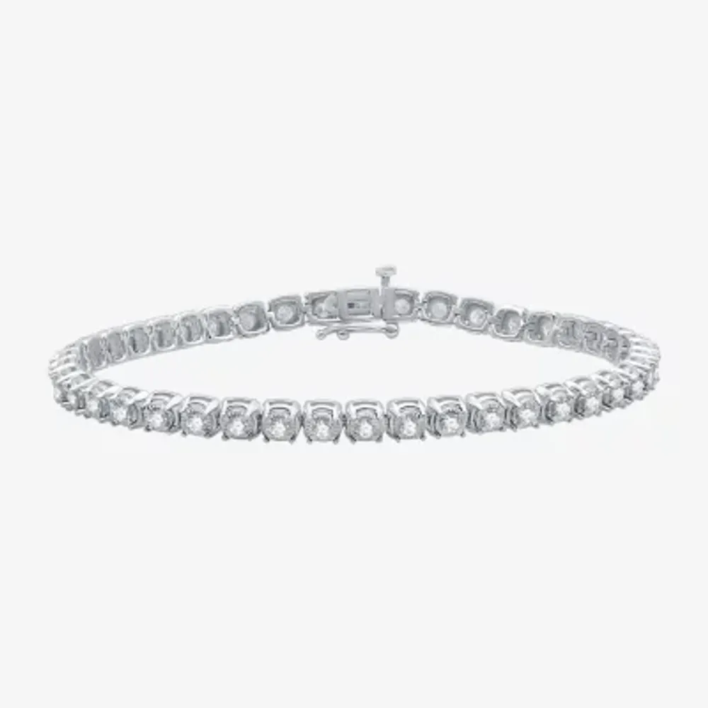 2 CT. T.W. Mined White Diamond 10K Gold 7.5 Inch Tennis Bracelet