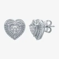 1/10 CT. T.W. Natural White Diamond Sterling Silver Heart 2-pc. Jewelry Set