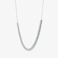 Womens 1/2 CT. T.W. Mined White Diamond Sterling Silver Tennis Necklaces