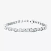 1/2 CT. T.W. Natural White Diamond Sterling Silver 7.5 Inch Tennis Bracelet