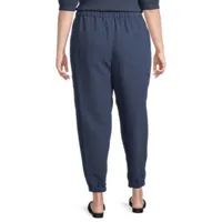 Worthington Womens Mid Rise Jogger Pant Plus