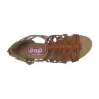 Pop Tristen Womens Ankle Strap Footbed Sandals